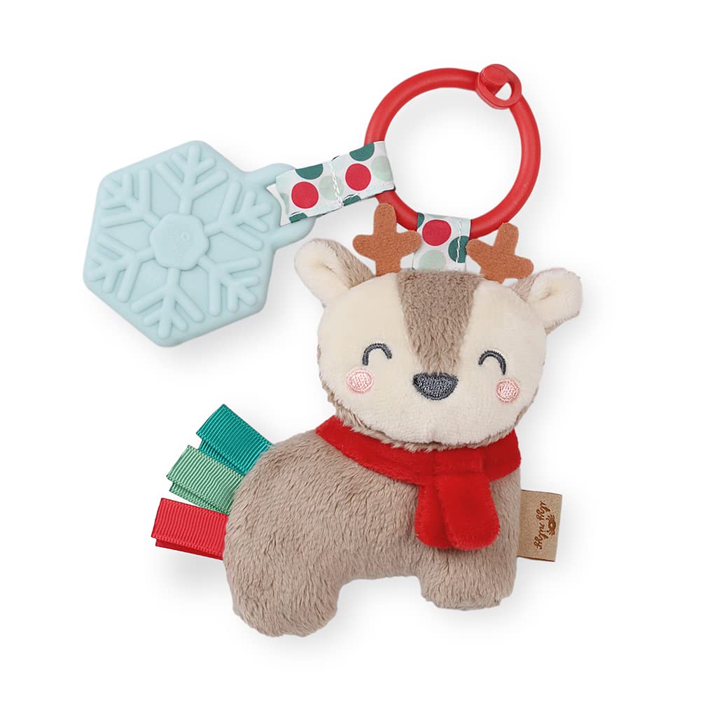 Baby Teether with Crinkle Sound & Ribbons, Great Gift For Newborn