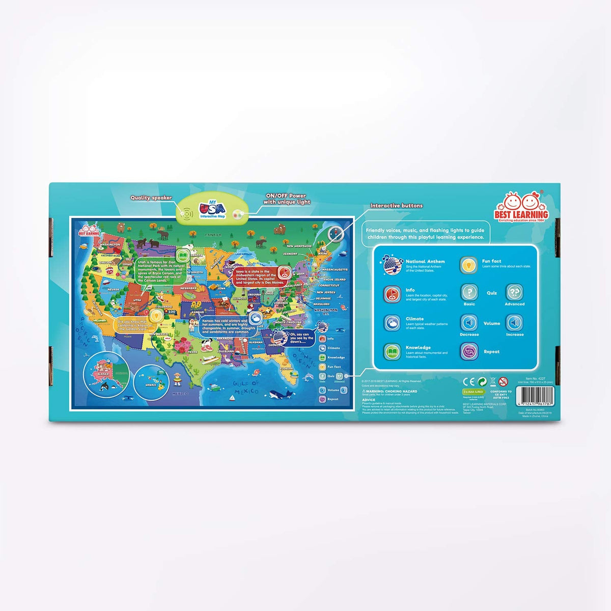 USA Interactive Smart Talking Map Toy