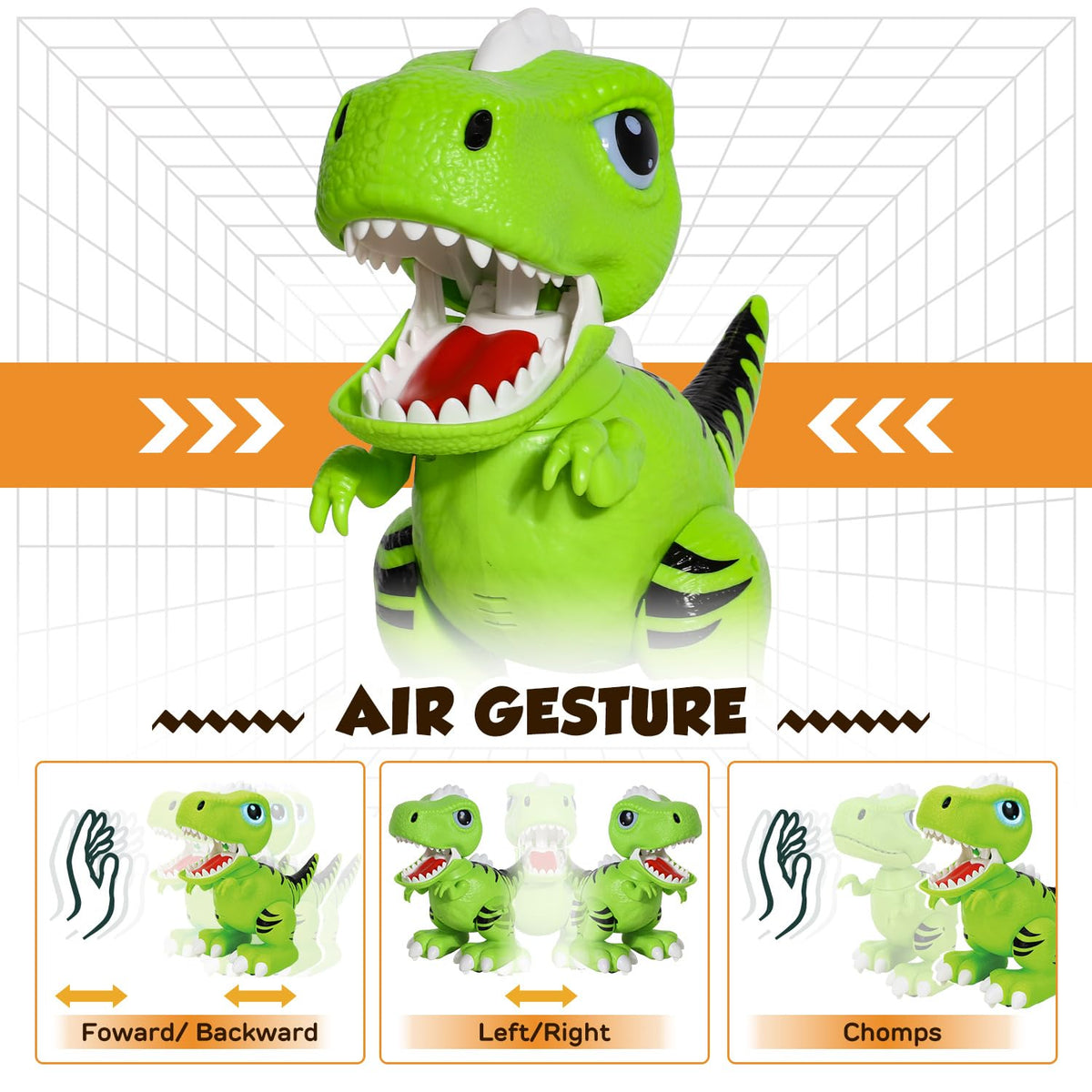 Dino-Motion Features RC Smart Dinosaur Robot - Interactive & Fun Learning
