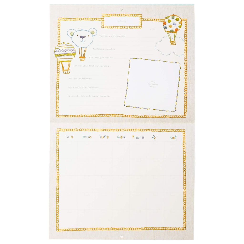 My First Year Calendar with Milestone Stickers