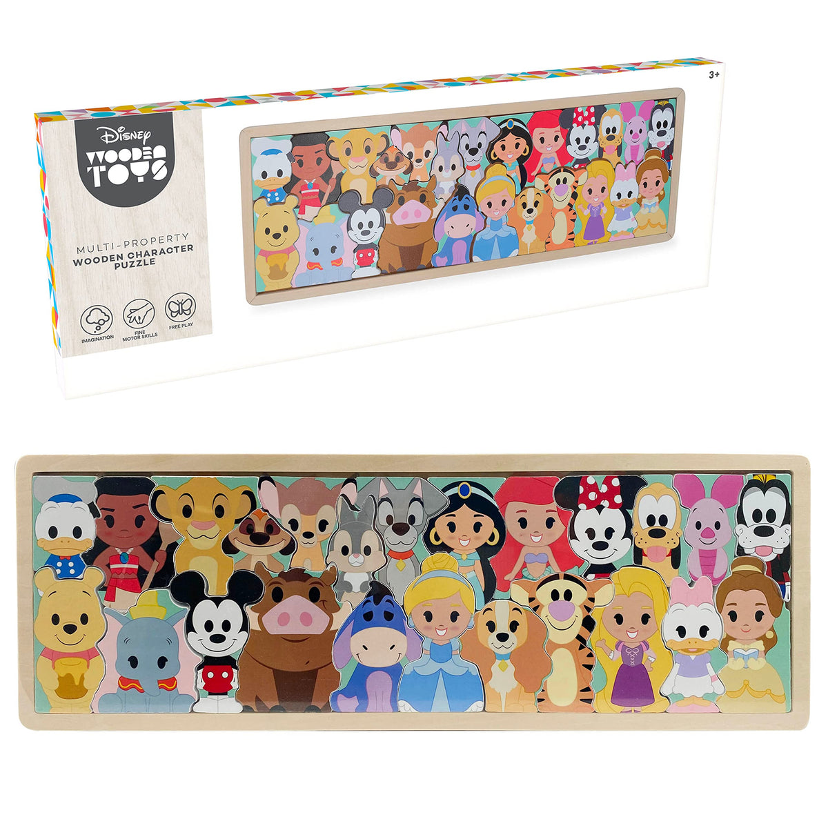 Disney Character Wooden Puzzle Adventure - 25-Piece Fun & Educational Toy