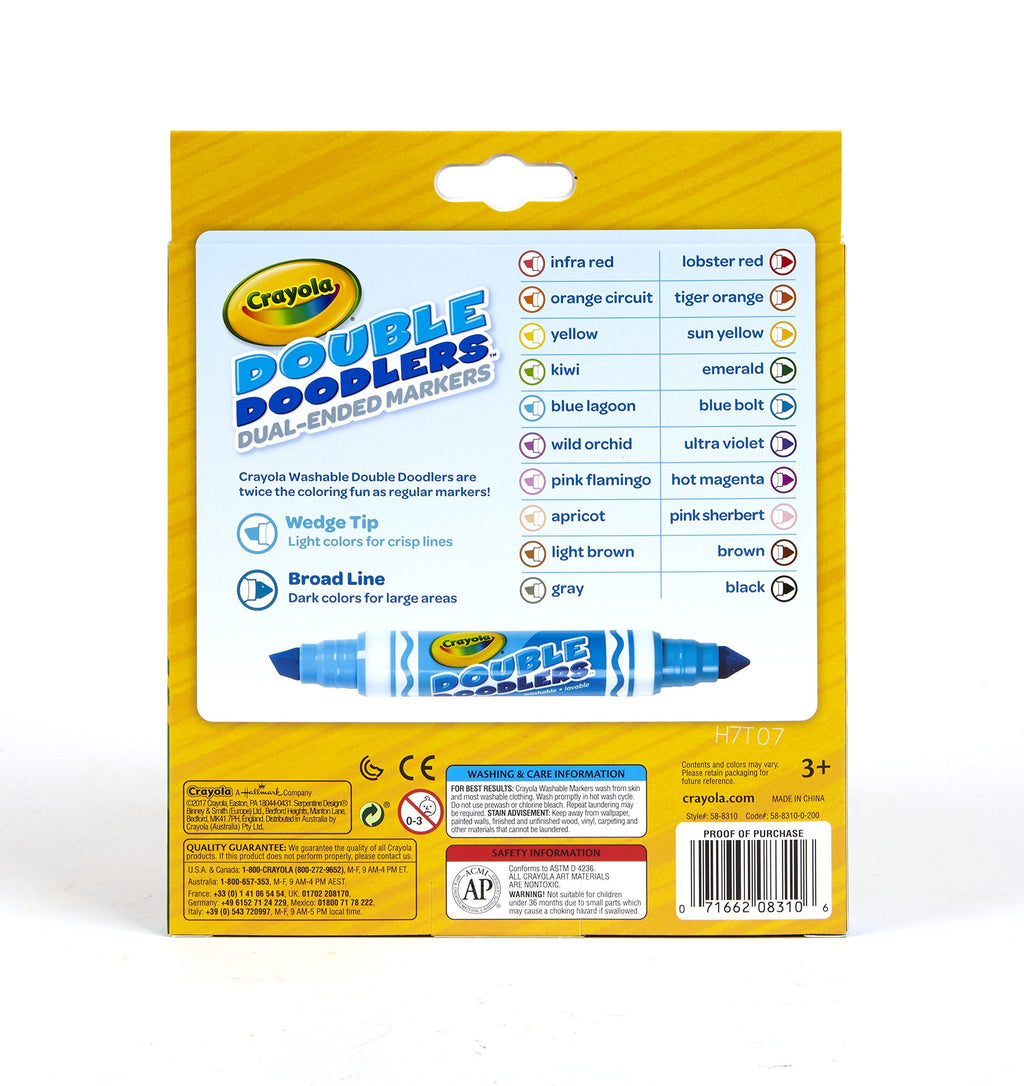 Double Doodlers Crayola Dual-Tip Washable Markers, 10 Ct.