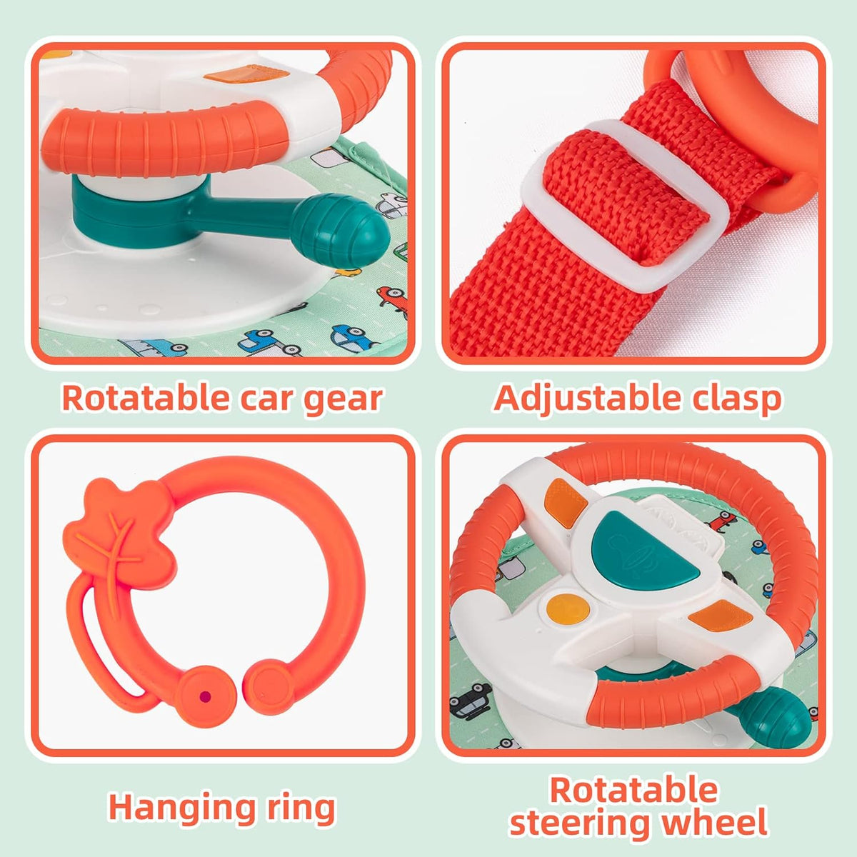 Little Driver Baby Car Seat Toy with Music & Mirror 6–12 Months