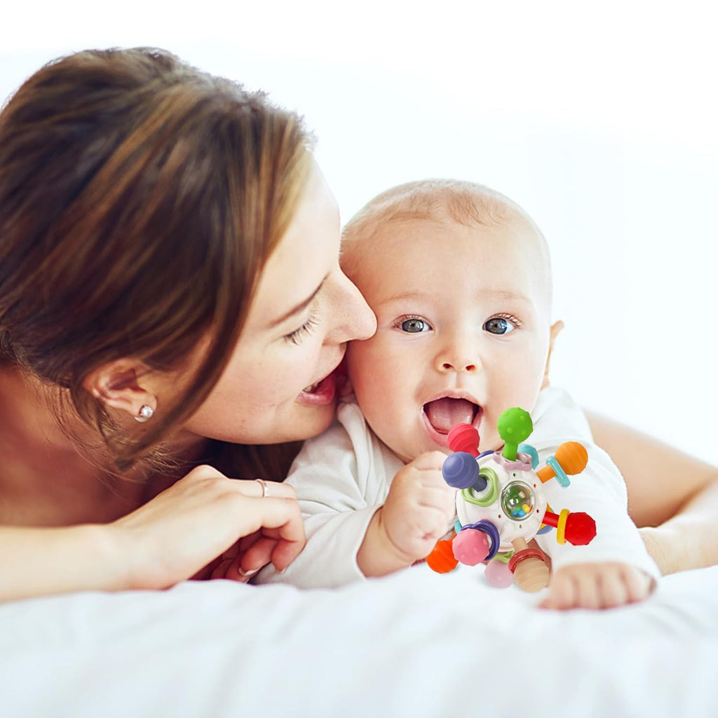 Montessori Sensory Teething Toy for Babies - Tiny Hands Big Discoveries :)