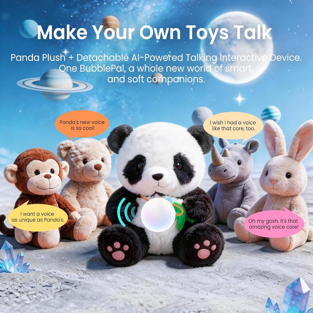 AI Panda Plush Toy for Kids with Interactive Stories, Screen Free Learning and Smart Conversations