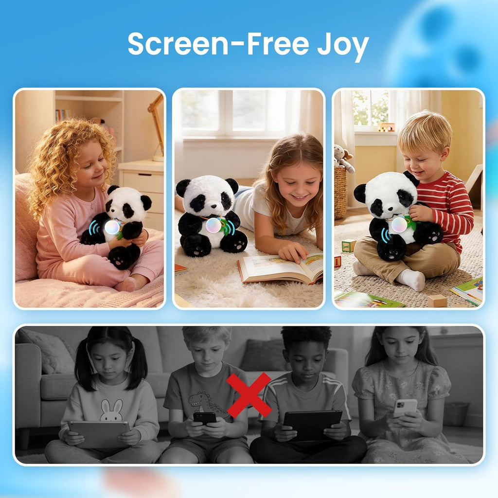 AI Panda Plush Toy for Kids with Interactive Stories, Screen Free Learning and Smart Conversations